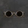 Rigards x ZIGGY CHEN RG1943ZC Titanium Magnetic Clip-On Sunglasses. RG-RG1943ZC-GDJTTMQTJB. Antique gold & titanium frame. Titanium frame with transparent lenses and bronze gradient lenses.
